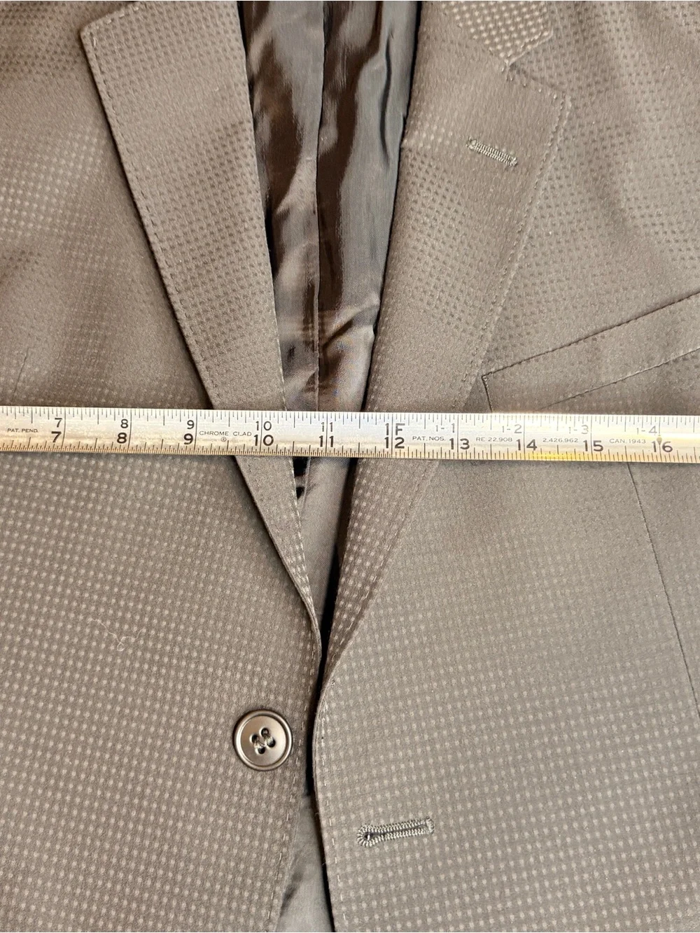 Emporio Armani David Line Black Micro-Pattern Blazer — Made in Italy - Sz.42